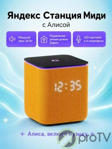 Яндекс Станция Алиса Миди (оранжевый)
